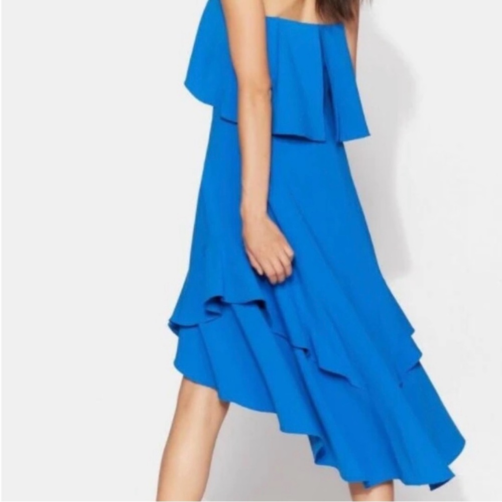 Haltson Heritage Strapless midi dress, high-low, Cobalt Blue, Size 8, NWT - Picture 3 of 6